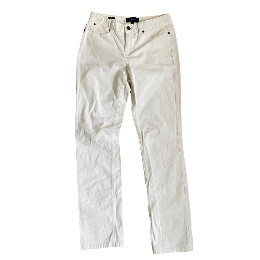 Talbots Heritage Stretch Corduroy Straight Leg White Pants